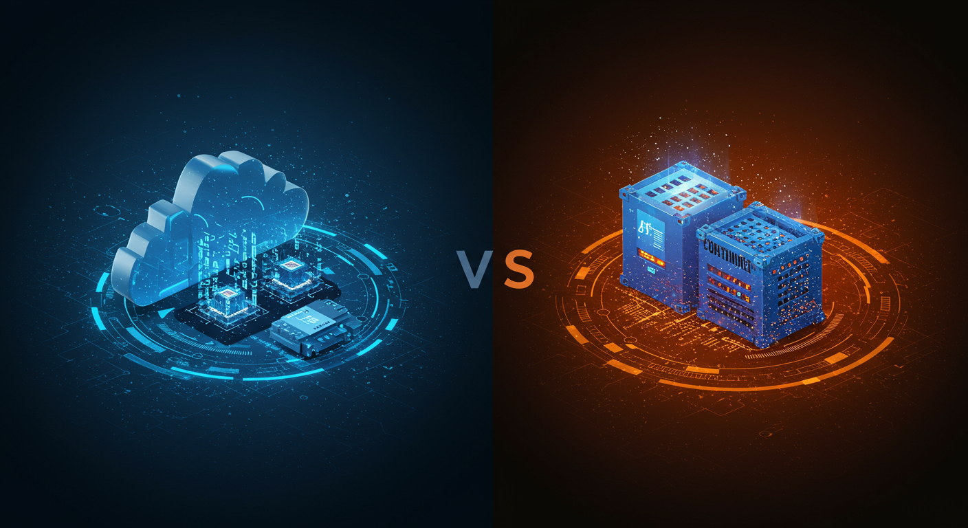 Serverless vs Containers Conceptual Image